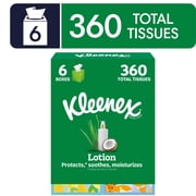 Kleenex Lotion Facial Tissues with Coconut Oil, 6 Cube Boxes, 60 Tissues per Box, 3-Ply