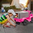 thumbnail image 6 of Garvee Ride-On Car, 6V Recycling Garbage Truck Electric Vehicle in Pink with Music, Horn, Warning Lights, Recycling Accessories Included, Toddlers Battery Powered Trash Toy for Boys and Girls., 6 of 8