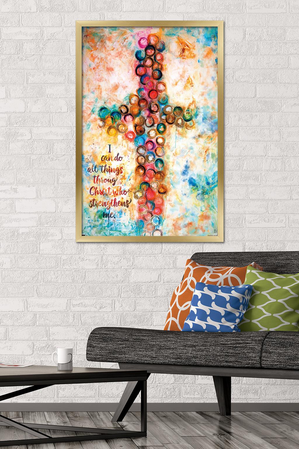 Ivan Guaderrama - Steadfast-Versiculo Wall Poster, 22.375" x 34", Framed