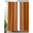 thumbnail image 2 of Fsddascl Burnt Orange White Stripe Shower Curtain Set - 48" x 72" Washable Bathtub Curtain with 12 Hooks, Modern Rustic Vertical Striped Waterproof Fabric Stall Shower Curtains for Bathroom/Bathtub, 2 of 6