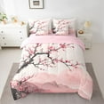thumbnail image 2 of Manfei Cherry Blossoms Bedding Comforter Set 7 Pieces for Boys Girls,Pink Sakura Full Bedding Set Lightweight,Japanese Style Fitted Sheet Flat Sheet,Luxury Bedroom Decor,Reversible, 2 of 8