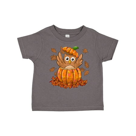 

Inktastic Owl in a Pumpkin- Cute for Halloween and Thanksgiving Gift Toddler Boy or Toddler Girl T-Shirt