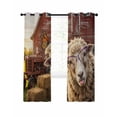 thumbnail image 7 of Farm Sheep Blackout Curtains for Bedroom, Farmhouse Barn Funny Animals Butterfly Thermal Insulated Kitchen Drapes with Grommets, Light Blocking Window Treatment, 2 Panels 42" x 54", 7 of 7
