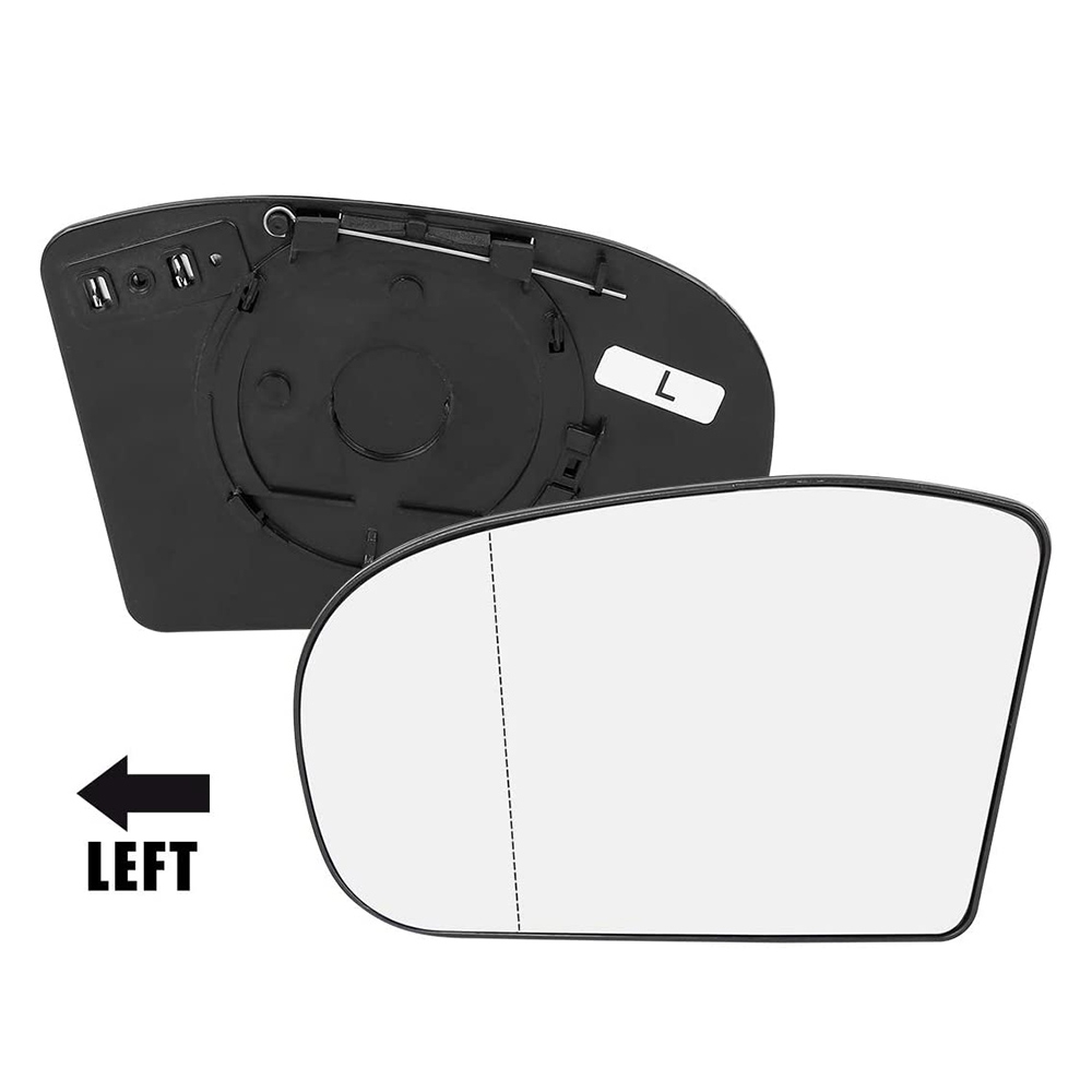 Ace Car Parts Heated Wide Angle Mirror Glass For Mercedes C Class W203 2000-2008 – Passenger Side, Aspherical, Chrome