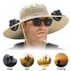 thumbnail image 5 of Sombrero para El Fanáticos Ancha Con 2 Ventiladores Protección UV Playa Jardín Al Aire Libre, 5 of 9