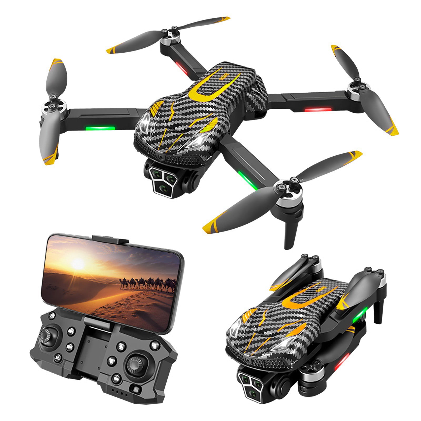 Drone with Camera for Kids and Beginners, HD Dual Camera, Obstacle Avoidance, Foldable Design, Long Flight Time with 2 Batteries