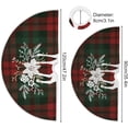 thumbnail image 3 of FMSHPON Christmas Reindeer Plaid Tartan Xmas Christmas Tree Skirt Stand Mat for Holiday Party Decoration Indoor Outdoor 48 inches, 3 of 6