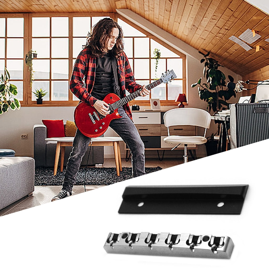 Electric Guitar Roller Nut Metal Construction Easy Installation Electric Guitars Replacement Nut Suitable for Guitar