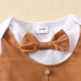 thumbnail image 3 of Vedolay Sets for Boys Kids Boys Clothes Fall Floral Ruffle Strap Tops Bow Pants Casual 2PCS Outfits,Yellow 3-6 Months, 3 of 5
