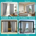 thumbnail image 5 of SHANNA 4 Panel Outdoor Curtains, Waterproof Windproof UV Protection Blackout Curtains with Eyelets, 3D Textured Pattern for Garden, Pergola, Balcony, Gray, 52 X 84 inch, 5 of 11