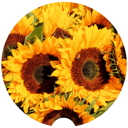 

Sunflower Car Coaster Absorbent Stoneware Car Cup Holder Coaster Set of 2