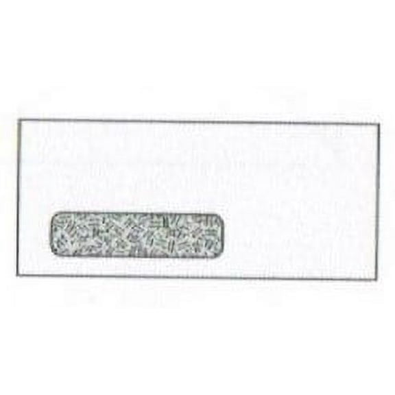 No. 10 Laser Check White Window Envelopes with Black Wesco® Inside Security Tint, 4-1/8" x 9-1/2", White Sulphite (SFI Certified) 24-lb, Vellum Finish - Box of 500 Envelopes