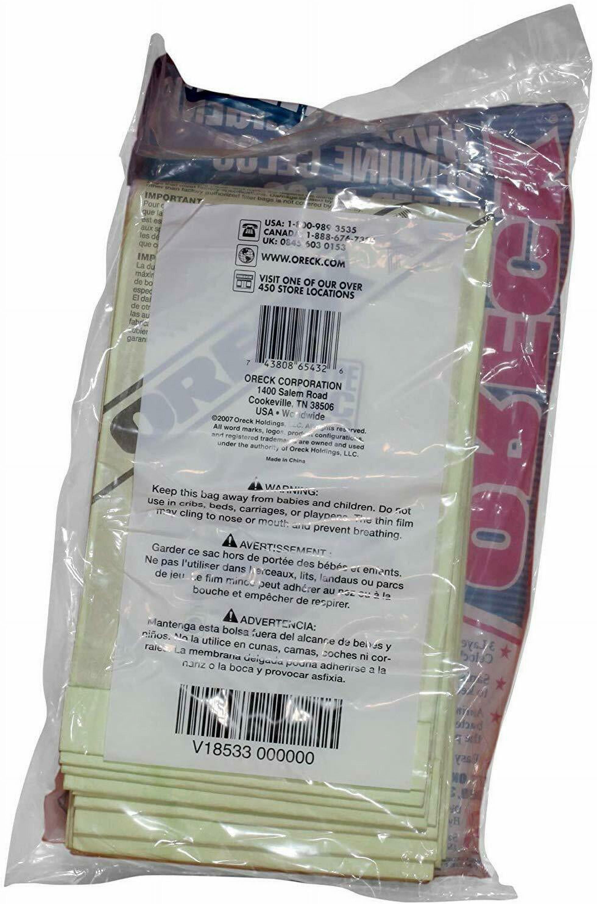 Oreck Upright Vacuum Cleaner Bags for Oreck XL Bag Dock XL5, XL7 & XL21 (8 Pack)
