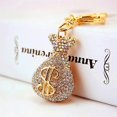 thumbnail image 5 of Dollar Symbol Shape Keychain Keyring Sparkling Crystal Rhinestones Key Chain Creative Gifts Accessories, 5 of 5