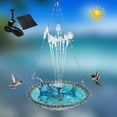 thumbnail image 3 of Solar Fountain Hanging Bird Bath, Outdoor Bird Bath Bowl, Solar Powered Hummingbird Bath Fountain, Durable Hanging Bird Bath Bowl with Solar Fountain for Garden Patio Lawn Yard Decoration Gray, 3 of 9