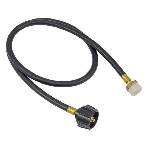 Rubber Gas Line Hose & Adapter, Black - 11.7 x 4.5 x 3 in.