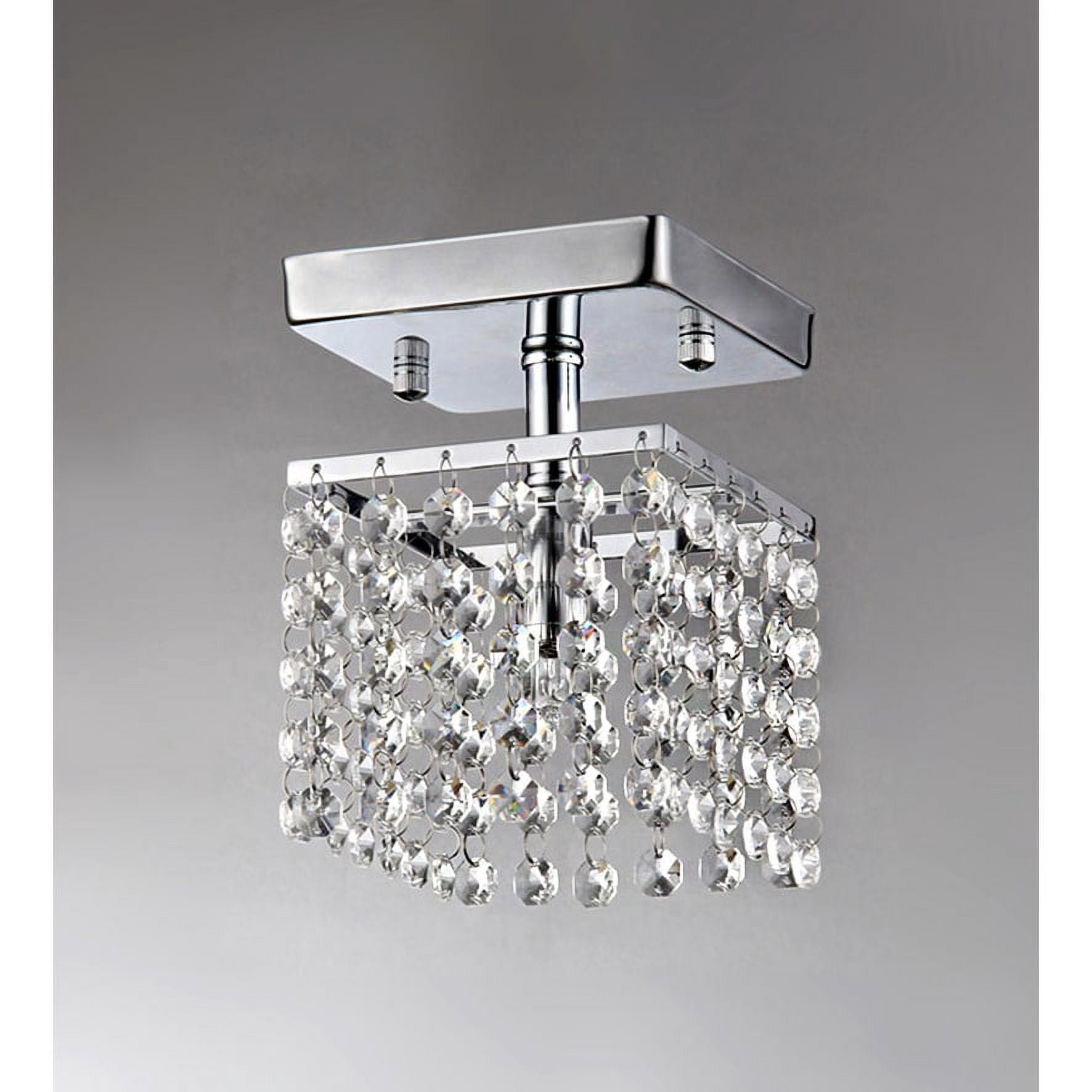 Warehouse of Tiffany RL8086 Jhea 1-light Crystal 5-inch Chrome Chandelier