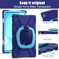 thumbnail image 6 of Case for Samsung Galaxy Tab S10 FE+ 13.1 inch, 360 Degree Rotating Hand Grip Shockproof Cover with Shoulder Strap, NavyBlue Blue, 6 of 7