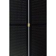 thumbnail image 2 of Legacy Decor 4 Panels Room Divider Folding Screen Pegboard Insert, Black Color, Freestanding, 2 of 5
