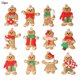 thumbnail image 3 of 12 Uds. De adornos para árbol de Navidad de hombre de jengibre, herramientas de decoración para sala de estar de PVC, Festival, fiesta de año Kits de decoración para fiestas L juego de 12 A Naiovety HA001111-01, 3 of 6