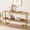 Brown, variant on Console Sofa Table, 52" Modern Entryway Table, 2-Tier Open Shelf with Tempered Glass, Metal Frame Behind Couch Table with Gold Metal Frame for Living Room Hallway Entrance, White