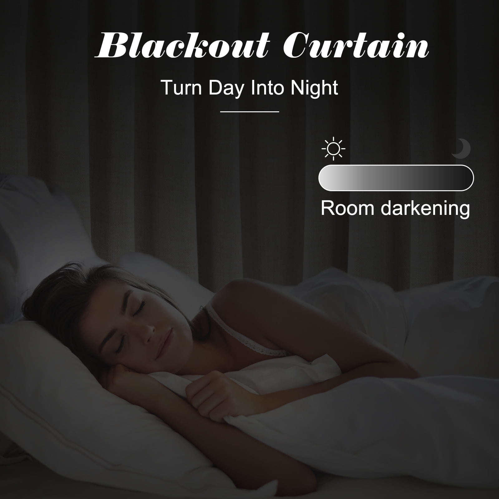 100% Blackout Curtains 2 Panels Set, Machine Washable Linen Textured Blackout drape for Bedroom, Back Tab/Rod Pocket Curtains , Cream, W50" x L84"