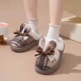 thumbnail image 2 of Busydd Women's Slippers Trendy Cozy Thick Sole House Slippers for Woman Winter Warm Closed Toe Indoor Bow Ladies Slippers 5.5, 2 of 9