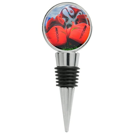 

Soccer Ball and Shoes Close Up Image Wine Stopper