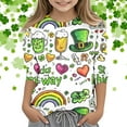 thumbnail image 2 of Boys Shirt Size 8 St Patricks Day 3/4 Sleeve Fashion Print Shirts Casual Loose Pullover Tees Soft and Comfortable Tee Blouse Children's Clothes Z01-Green 3-4 Years, 2 of 5