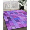 thumbnail image 3 of Ahgly Company Machine Washable Indoor Rectangle Transitional Heliotrope Purple Area Rugs, 3' x 5', 3 of 7
