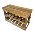 thumbnail image 1 of del Hutson Designs 38 Inch Rustic Chic Solid Barnwood Shoe Rack, Natural, 1 of 7