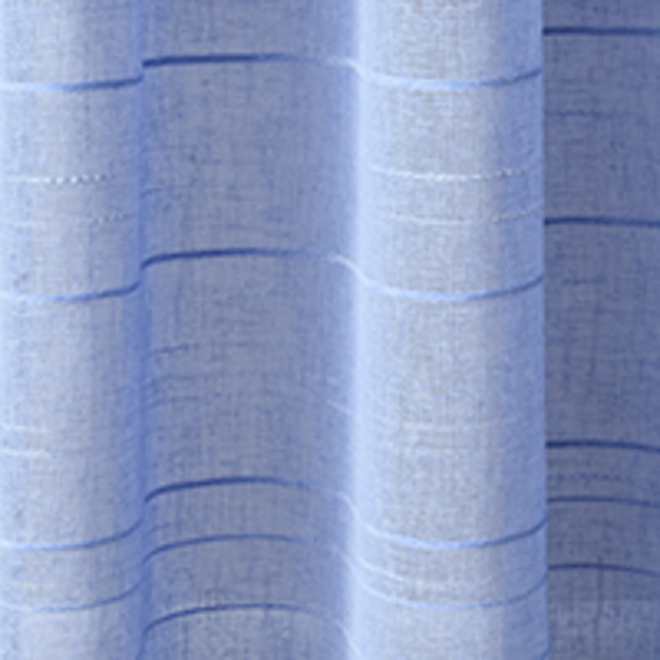 Mainstays Woven Stripe Sheer Tab Top Curtain, Single Panel, Blue, 50" W x 95" L