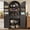 Black, variant on Virans 71" Arched Pantry Cabinet,6-Tier Large Storage Cabinet with 2 Doors,Adjustable Shelves & Drawer for Living Room,Dining Room,Kitchen,Natural