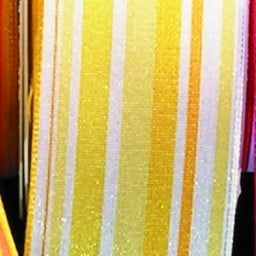 The Ribbon People Yellow Striped Taft Wire Craft Ribbon 1.5" x 27 Yards
