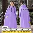 thumbnail image 3 of Wuxian Girls Baby Rain Suit Rain Poncho Kids With Hood Toddler Rain Jacket Coat Girls Boys Children Baby Waterproof Coverall,Purple,12-14 Years, 3 of 3