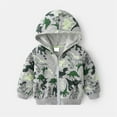 thumbnail image 2 of DHFJKG Toddler Child Zip Up Hoodies Jackets Dinosaur Printed Long Sleeve Hooded Sweatshirt Coat With Pockets For Boy Girl Comfort Outerwear, 2 of 3