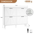 thumbnail image 3 of YouTrend Shoe Storage Cabinet with 4 Flip Drawers, Farmhouse Shoe Organizer for Entryway, White, 3 of 10