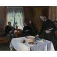 thumbnail image 2 of August Eiebakke 24x20 Black Ornate Framed Double Matted Museum Art Print Titled: Laying the Table (1891), 2 of 5