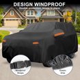 thumbnail image 3 of Unique Bargains Car Cover 210D-PU Oxford Outdoor Full Car Cover All Weather Waterproof Windproof Sun Protection with Driver Door Zipper Black for Hyundai Palisade, 3 of 6