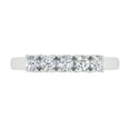 thumbnail image 3 of 1/2 Carat 5-Stone Diamond Wedding Band Ring in 14K White Gold (Ring Size 10), 3 of 5