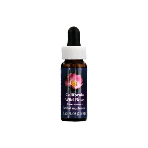 California Wild Rose Herbal Supplement Dropper By Flower Essence 0.25