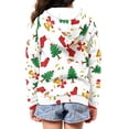 thumbnail image 2 of Suhoaziia White Ugly Christmas Zip Up for Kids Girls Size 6-7 Xmas Tree Bells Print Sweatshirt Long Sleeve Hoodie Sweatshirts Jacket Trendy Outdoor Activities Clothes with Pocket, 2 of 5