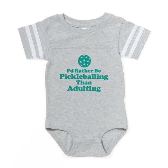 CafePress - I'd Rather Be Pickleballing - Cute Infant Baby Football Bodysuit