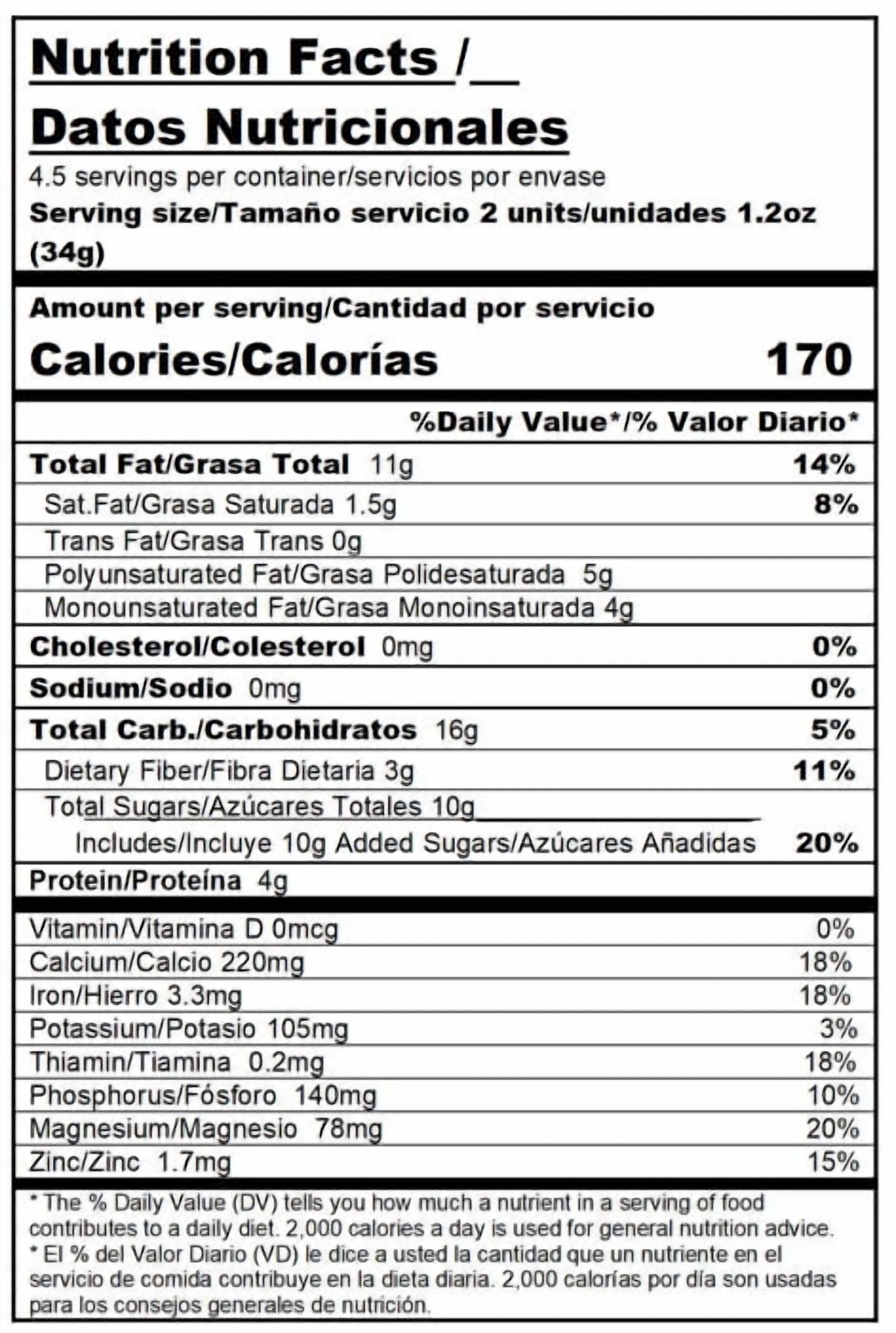 (4 pack) Dulzura Borincana All Natural Crunchy Sesame Seed Bars, 10 oz