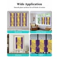 thumbnail image 6 of Window Privacy Film Conch Mandalas Stained Glass Window Film Decorative Sun Block Window Cover Boho Modern Yellow Purple Abstract Stripe Window Clings Static Adhesive Sticker for Bathroom 17.7"x78.7", 6 of 7