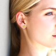 thumbnail image 5 of 14K Solid Gold Screw Back Stud Earrings for Women | 1 cttw Round Cut Natural Citrine | White Gold, 5 of 5