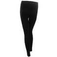 thumbnail image 3 of Cotton Full Length Leggings Plain Skinny Pants For Women Junior Size, Black, Large, 3 of 3