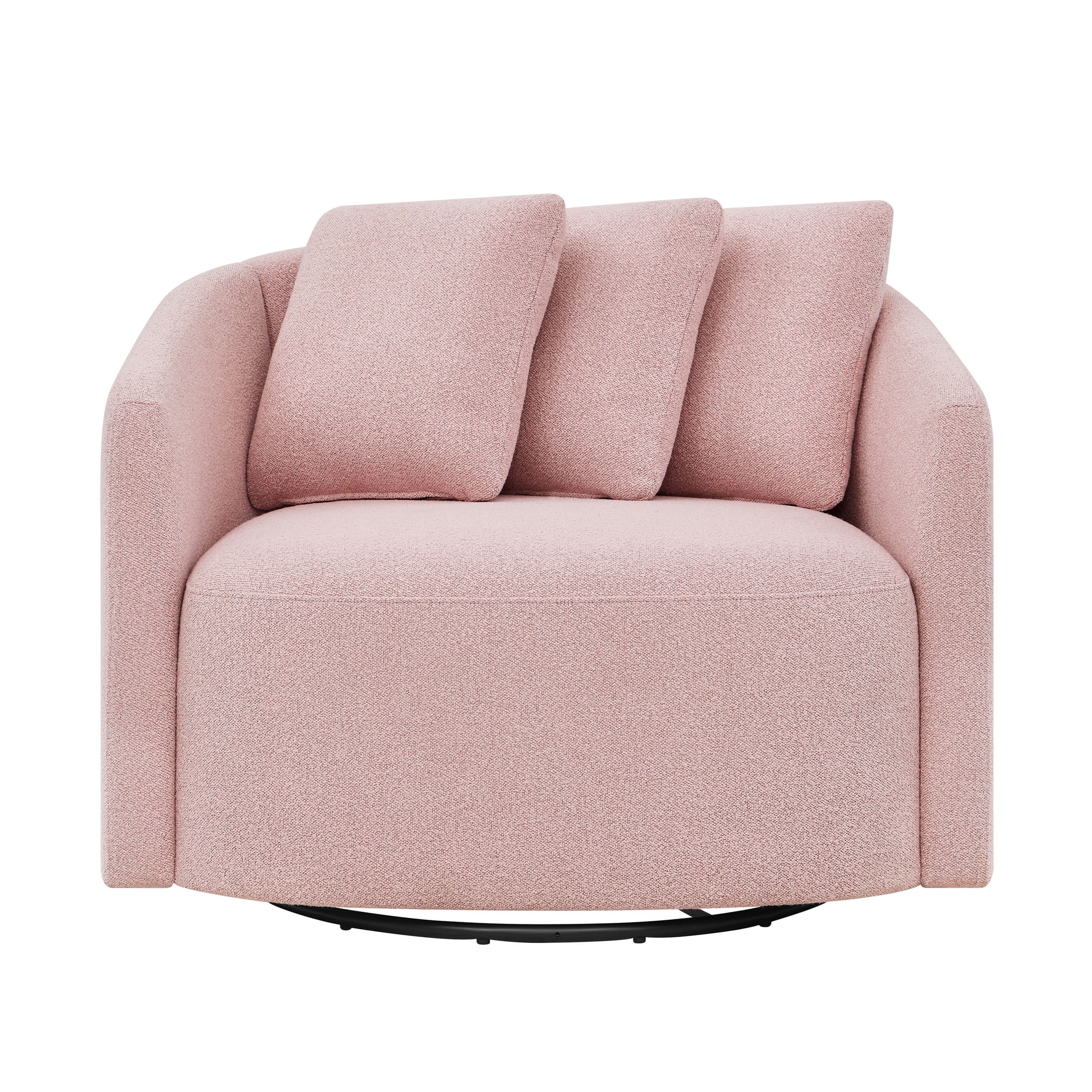 Beautiful Drew Accent Chair by Drew Barrymore, Pink Blush Boucle