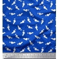 thumbnail image 1 of Soimoi Silk Fabric Floral & Cat Animal Print Fabric by the Yard 42 Inch Wide, 1 of 3