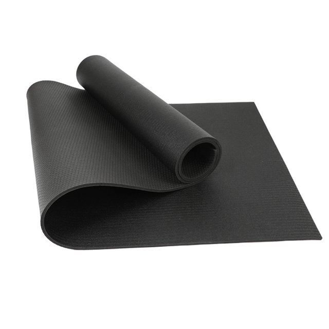 Alfombrilla para cinta de correr, alfombrilla para equipo de fitness, alfombrilla protectora resistente para bicicleta estática, equipo de fitness, 183 x 61 x 0,6 cm, color negro